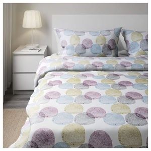 IKEA MALIN RUND Queen Duvet Cover + Matching Shams